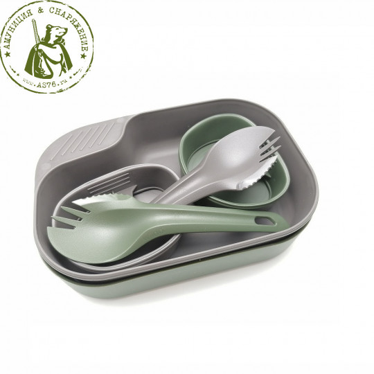 Набор посуды Helikon Wildo CAMP-A-BOX Duo Light, Olive Green-Dark Grey