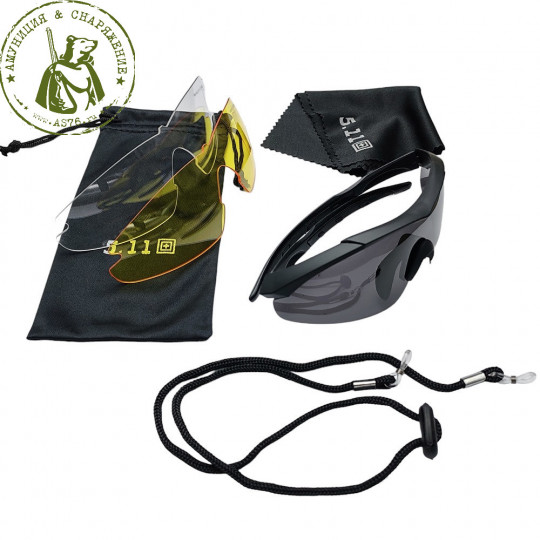 Очки 5.11 Raid Eyewear (3 Lens), Schwarz реплика