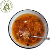 Суп Солянка мясная. Продукт естественной сушки, в вакуумной упаковке.