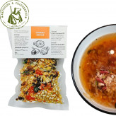 Суп Солянка мясная. Продукт естественной сушки, в вакуумной упаковке.