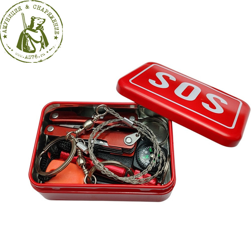 Набор выживания SOS красный