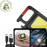 Фонарь с карабином COB Keycha