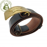 Ремень СССР с латунной пряжкой звезда солдатский