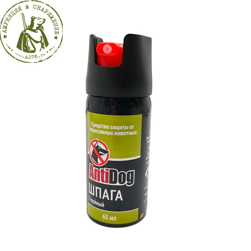Баллончик перцовый Antidog Шпага от агрессивных животных 65 мл