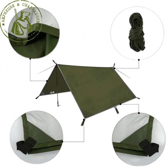 Тент бивак 3х3 м с колышками